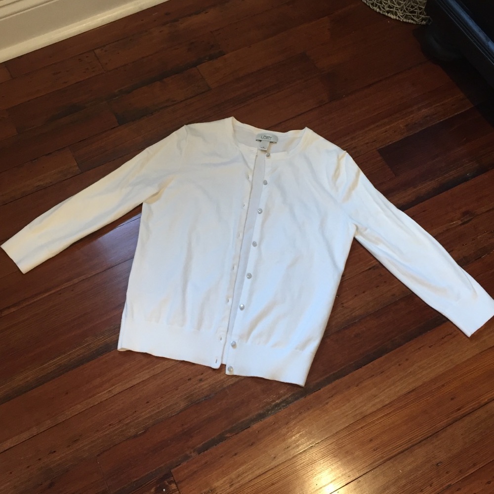 Loft Size Medium White Sweater NWOT